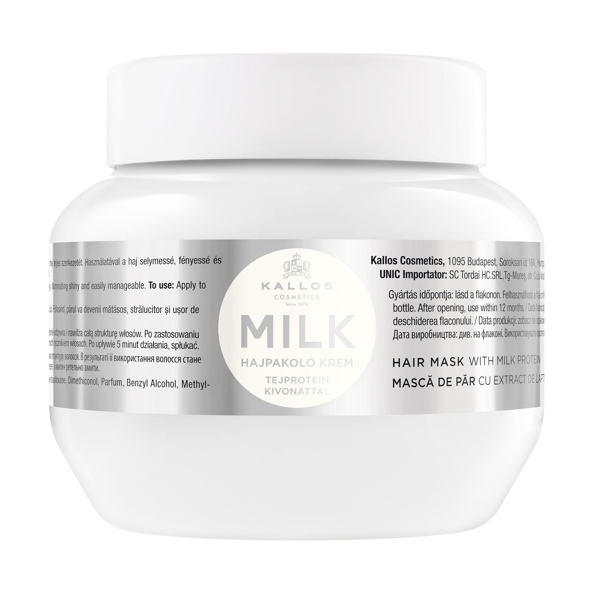 Маска для волосся Kallos Cosmetics Milk Hair Mask з молочним протеїном, 275 мл